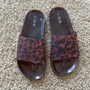 J Crew Tortoise Slides - Size 7